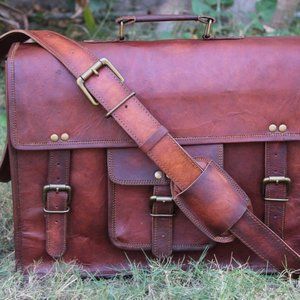 handmadecart leather messenger bag